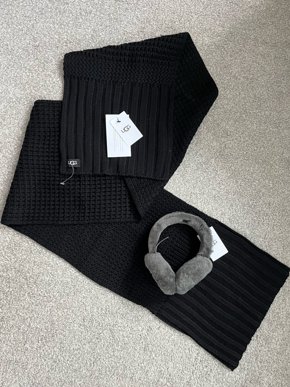 NWT UGG Textured Scarf and UGG Ear Muffs